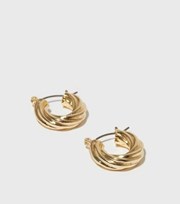 New Look Gold Chunky Twist Hoop Earrings